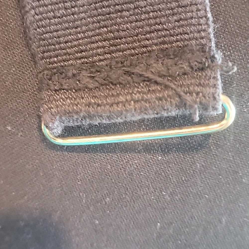 Vintage Elastic Fabric Belt with Metal Decorative Buckle, approx. 30 inch long